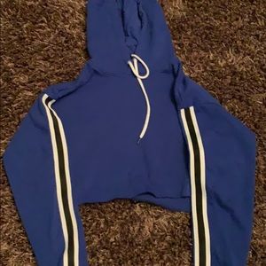 Blue cropped hoodie